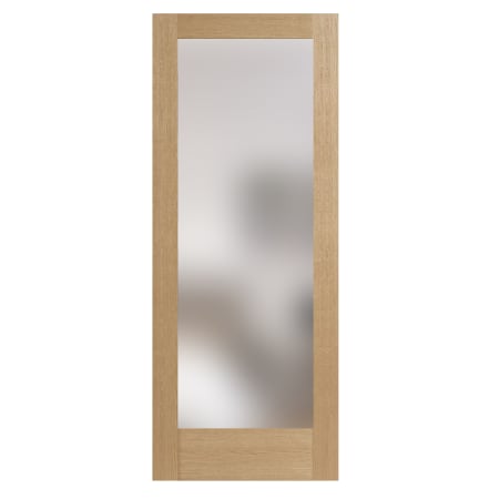 Stile Doors 30" x 80" White Oak 1 Lite Satin Etched Glass Solid Core Slab Door White Oak